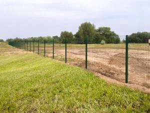 Секция Оптима из прутка 5 мм, 3030x2030 с ячейкой 55х200 цвет зеленый ral 6005