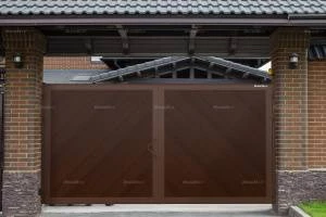 Уличные распашные ворота премиум, 3000х1800