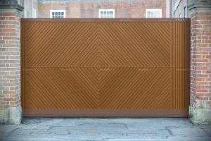 Уличные откатные ворота премиум, 3200х2200