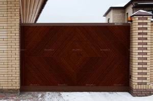 Уличные откатные ворота премиум, 3300х2000