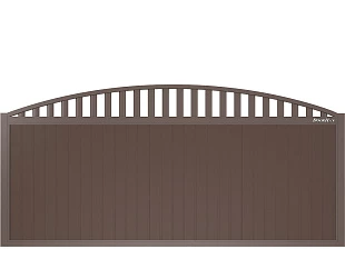 Автоматические откатные ворота DoorHan серии slg-a арочные с решеткой, 5900х2100