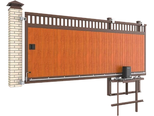 Откатные автоматические ворота под ключ DoorHan премиум классик серии slg-a с решеткой, 4800х2300