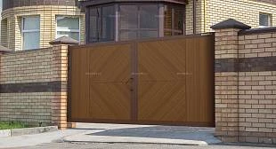 Уличные распашные ворота премиум, 2600х2000