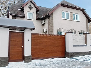 Автоматические откатные ворота под дерево DoorHan серии slg-a 4000x2000